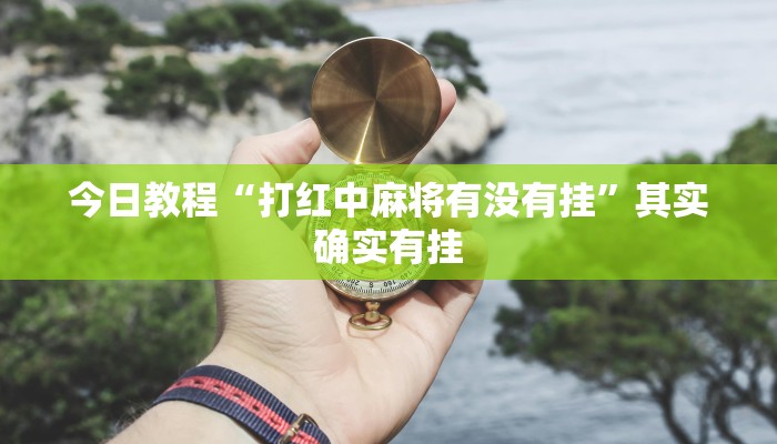 今日教程“打红中麻将有没有挂”其实确实有挂