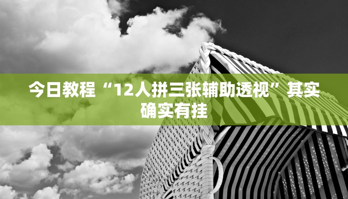 辅助神器“扬州麻将外挂软件”详细开挂教程