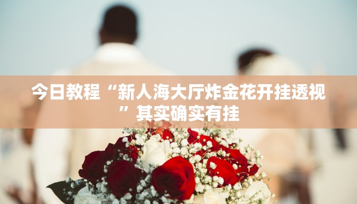 今日教程“新人海大厅炸金花开挂透视”其实确实有挂