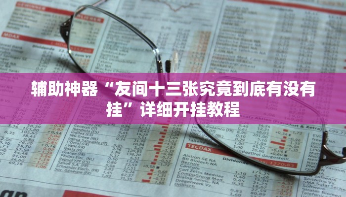 辅助神器“友间十三张究竟到底有没有挂”详细开挂教程