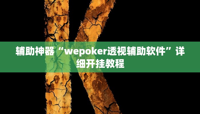 辅助神器“wepoker透视辅助软件”详细开挂教程