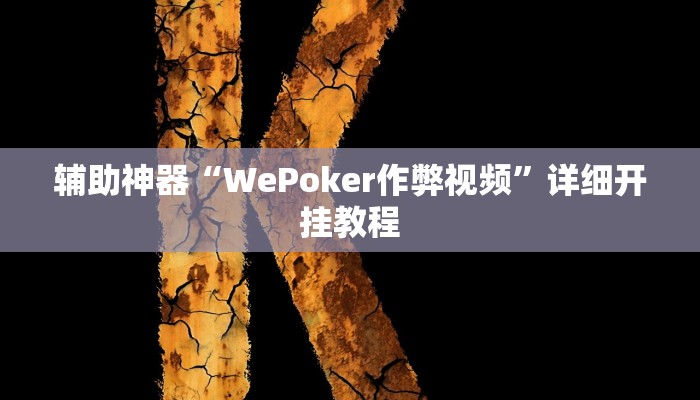 辅助神器“WePoker作弊视频”详细开挂教程
