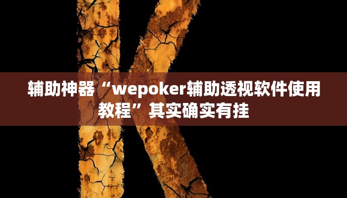 辅助神器“wepoker辅助透视软件使用教程”其实确实有挂