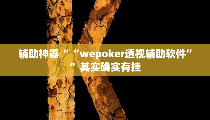 辅助神器““wepoker透视辅助软件””其实确实有挂