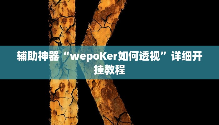 辅助神器“wepoKer如何透视”详细开挂教程