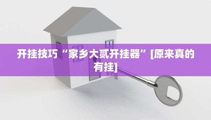 开挂技巧“家乡大贰开挂器”[原来真的有挂]