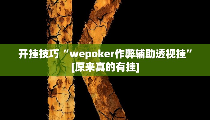 开挂技巧“wepoker作弊辅助透视挂”[原来真的有挂]