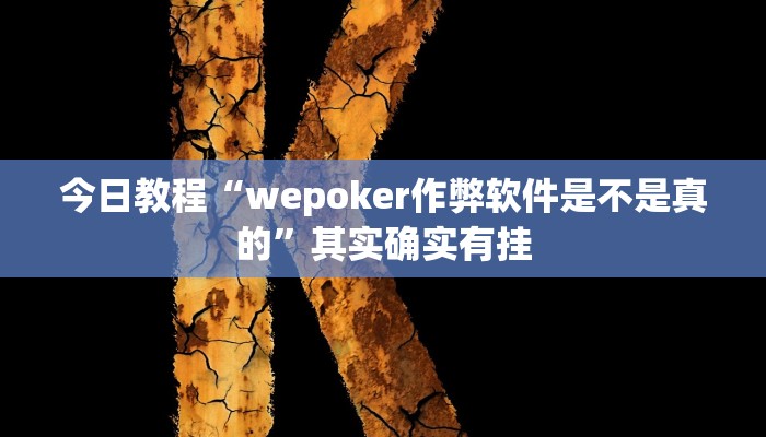 今日教程“wepoker作弊软件是不是真的”其实确实有挂