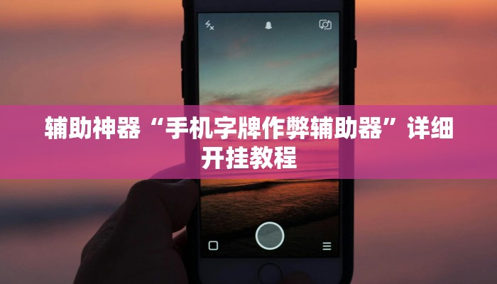 辅助神器“手机字牌作弊辅助器”详细开挂教程