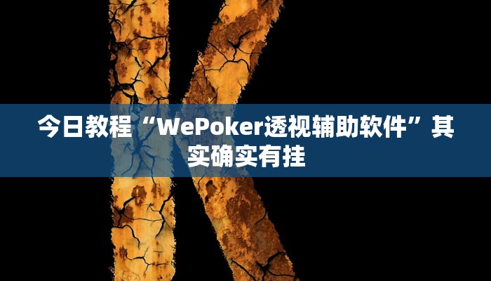 今日教程“WePoker透视辅助软件”其实确实有挂
