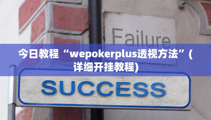 今日教程“wepokerplus透视方法”(详细开挂教程)