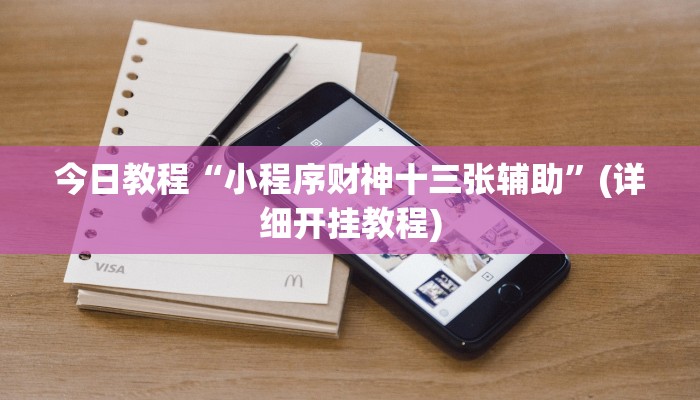 今日教程“小程序财神十三张辅助”(详细开挂教程)