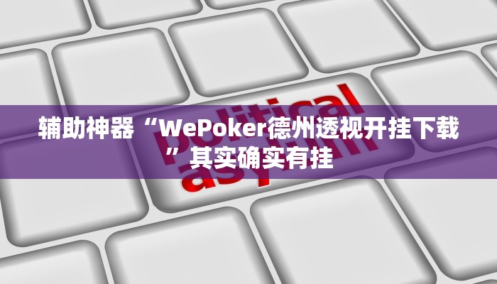 辅助神器“WePoker德州透视开挂下载”其实确实有挂