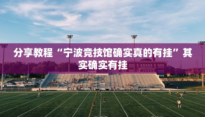 分享教程“宁波竞技馆确实真的有挂”其实确实有挂