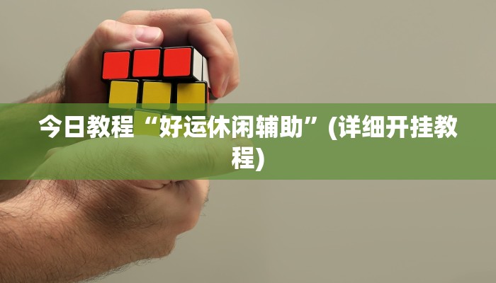 今日教程“好运休闲辅助”(详细开挂教程)