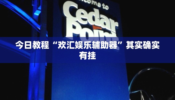 今日教程“欢汇娱乐辅助器”其实确实有挂