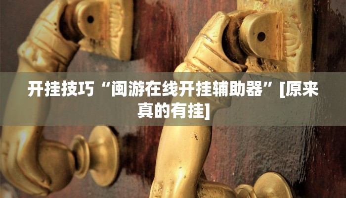 开挂技巧“闽游在线开挂辅助器”[原来真的有挂]