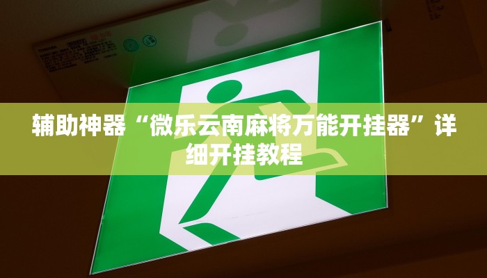 辅助神器“微乐云南麻将万能开挂器”详细开挂教程