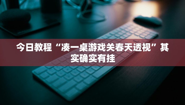 今日教程“凑一桌游戏关春天透视”其实确实有挂