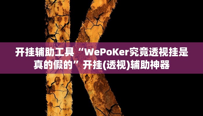 开挂辅助工具“WePoKer究竟透视挂是真的假的”开挂(透视)辅助神器