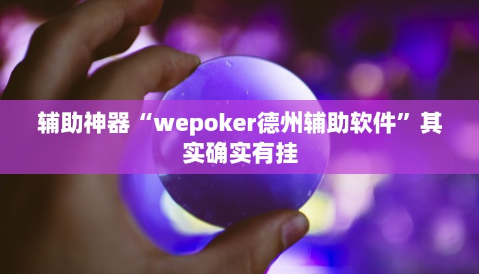 辅助神器“wepoker德州辅助软件”其实确实有挂