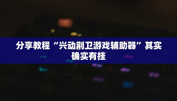 分享教程“兴动荆卫游戏辅助器”其实确实有挂 分享教程“兴动荆卫游戏辅助器”其实确实有挂