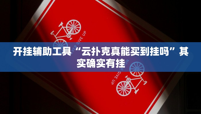 开挂辅助工具“云扑克真能买到挂吗”其实确实有挂