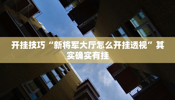 开挂技巧“新将军大厅怎么开挂透视”其实确实有挂
