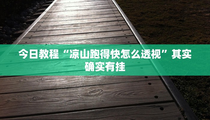 今日教程“凉山跑得快怎么透视”其实确实有挂