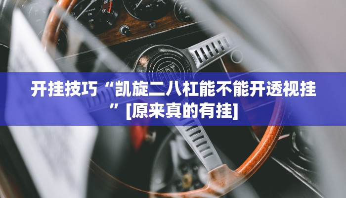 开挂技巧“凯旋二八杠能不能开透视挂”[原来真的有挂]