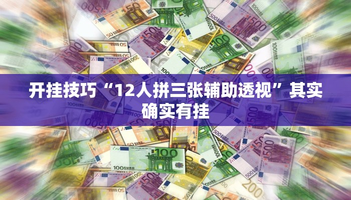 开挂技巧“12人拼三张辅助透视”其实确实有挂