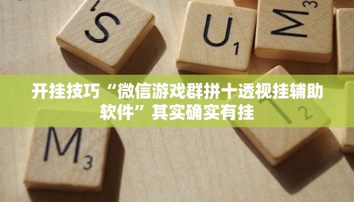 开挂技巧“微信游戏群拼十透视挂辅助软件”其实确实有挂
