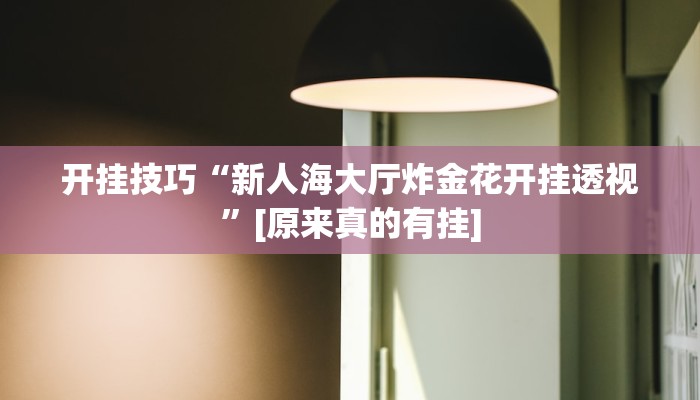 开挂技巧“新人海大厅炸金花开挂透视”[原来真的有挂]