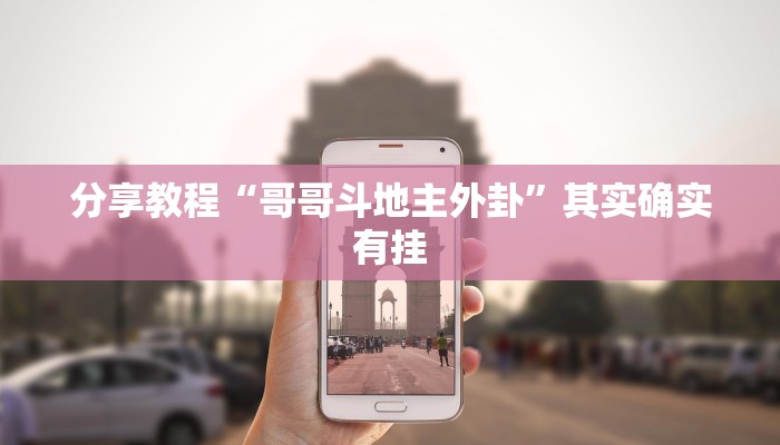 分享教程“哥哥斗地主外卦”其实确实有挂