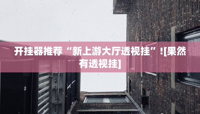 开挂器推荐“新上游大厅透视挂”![果然有透视挂]