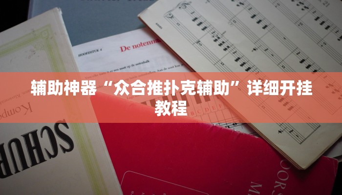 辅助神器“众合推扑克辅助”详细开挂教程