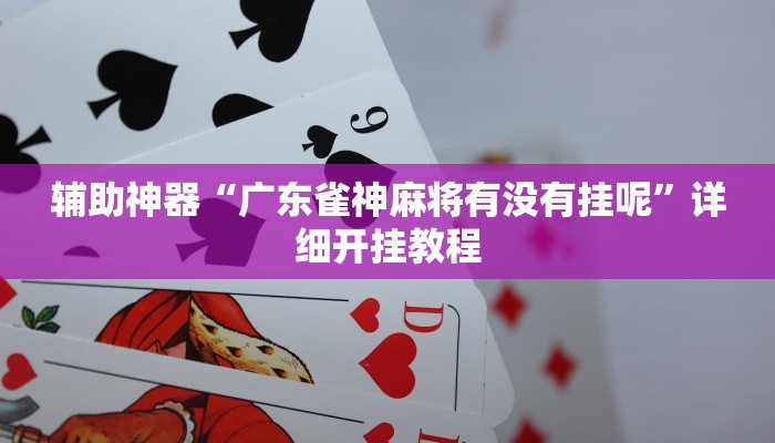 辅助神器“广东雀神麻将有没有挂呢”详细开挂教程