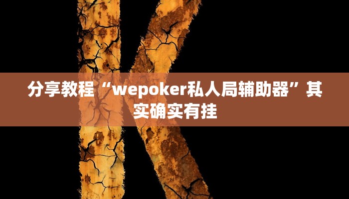 分享教程“wepoker私人局辅助器”其实确实有挂