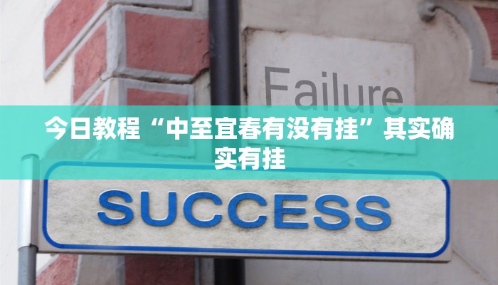 今日教程“中至宜春有没有挂”其实确实有挂