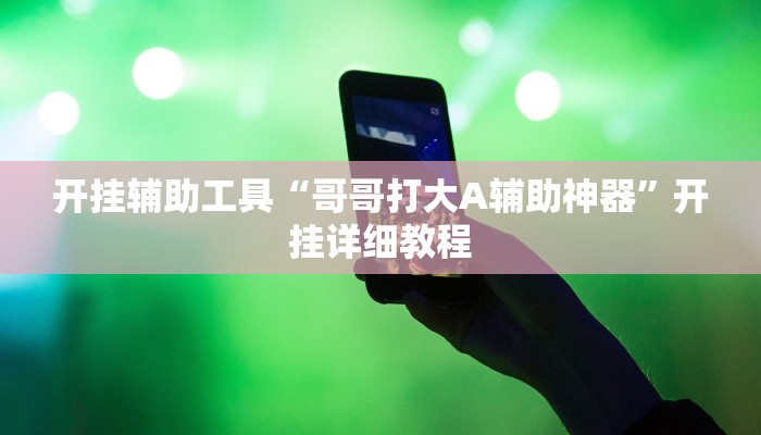 开挂辅助工具“哥哥打大A辅助神器”开挂详细教程