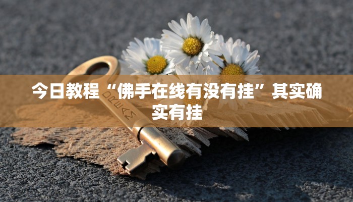 今日教程“佛手在线有没有挂”其实确实有挂