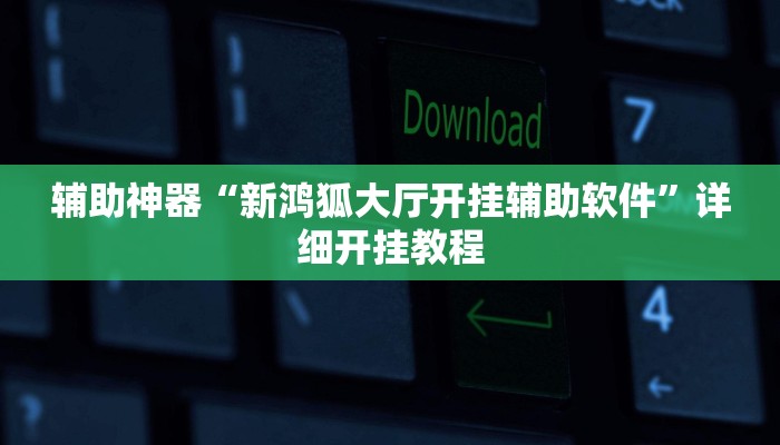 辅助神器“新鸿狐大厅开挂辅助软件”详细开挂教程