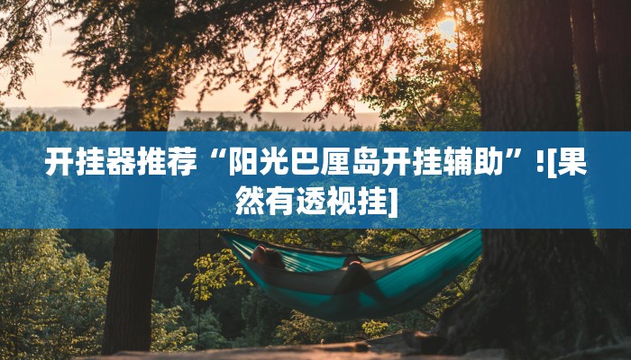 开挂器推荐“阳光巴厘岛开挂辅助”![果然有透视挂]