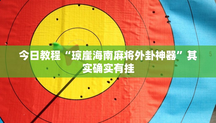 今日教程“琼崖海南麻将外卦神器”其实确实有挂