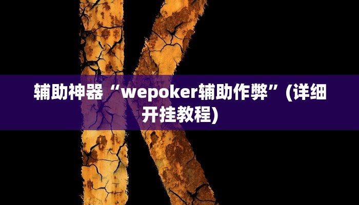 辅助神器“wepoker辅助作弊”(详细开挂教程)