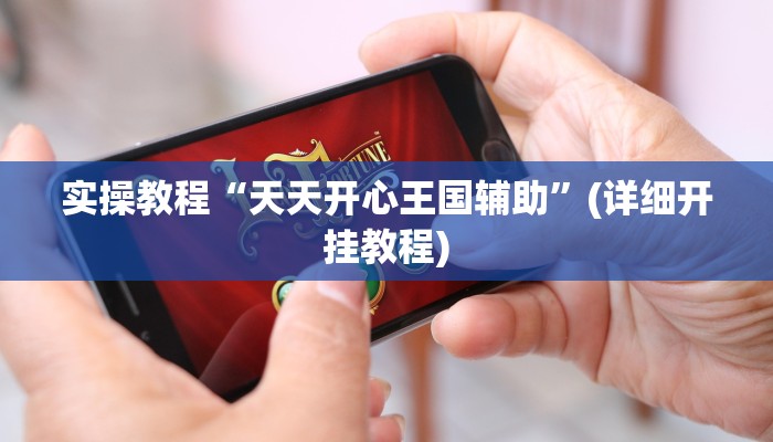 实操教程“天天开心王国辅助”(详细开挂教程)