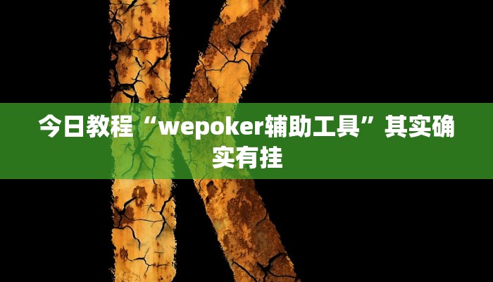 今日教程“wepoker辅助工具”其实确实有挂