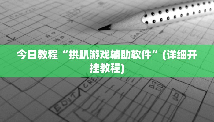 今日教程“拱趴游戏辅助软件”(详细开挂教程)
