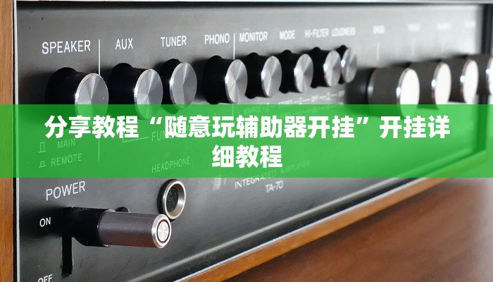 分享教程“随意玩辅助器开挂”开挂详细教程