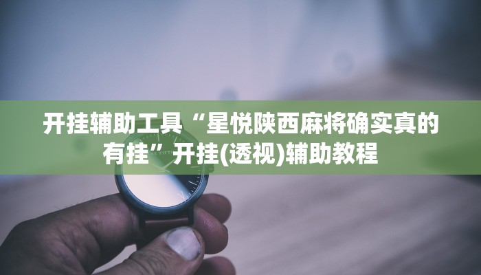 开挂辅助工具“星悦陕西麻将确实真的有挂”开挂(透视)辅助教程